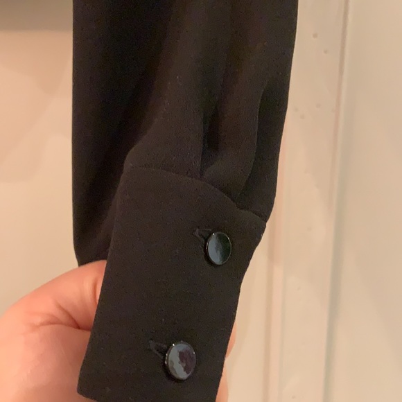 Club Monaco black mock neck blouse - Picture 2 of 2